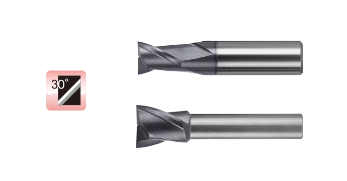 Helix 30° End Mill for Compound Lathe - 2 Flutes