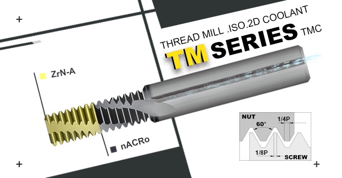 Thread Mill Cutter ISO 2D Coolant