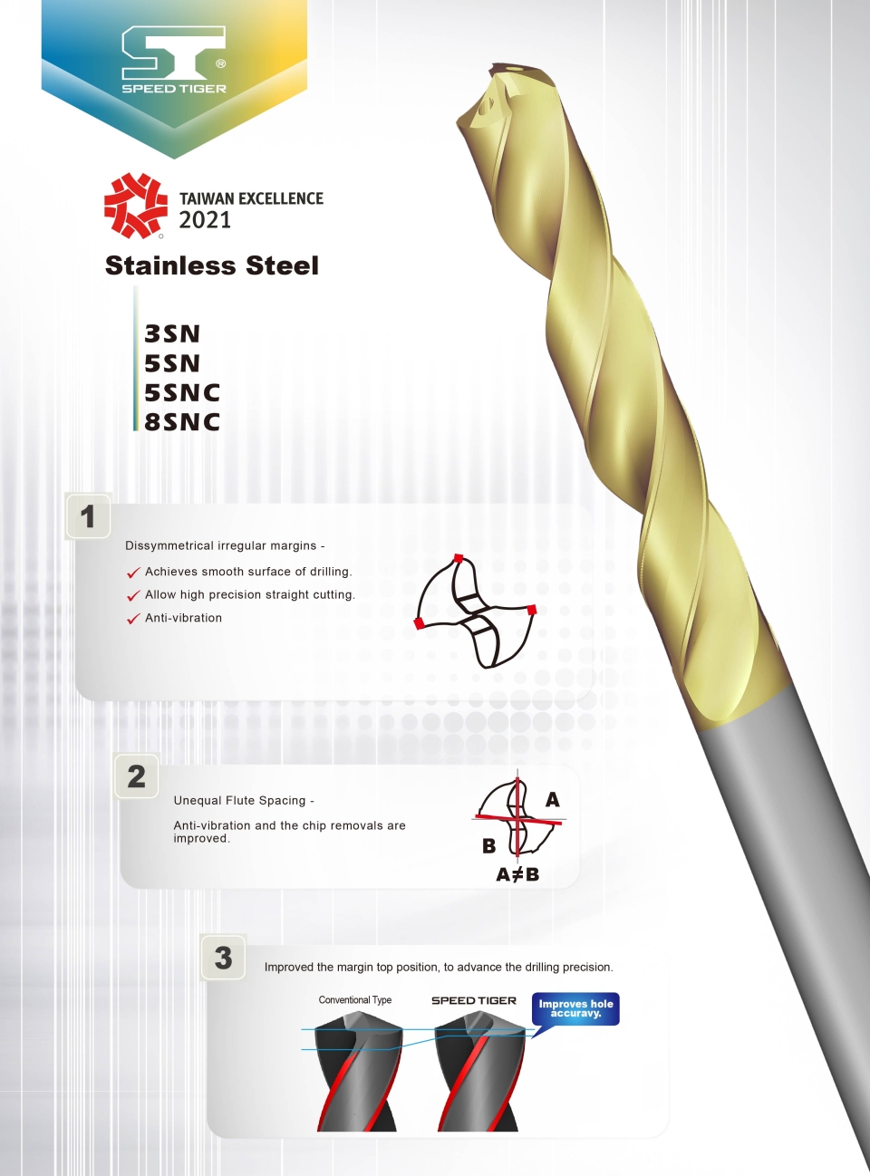 SN Carbide Drill For Stainless Steel