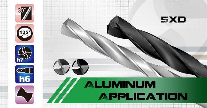 AL Carbide Drill For Aluminum Application 5xD