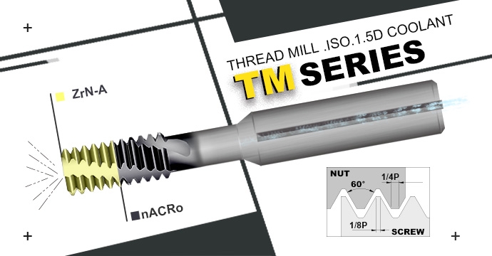 Thread Mill Cutter ISO 1.5D (Effective Length) Coolant