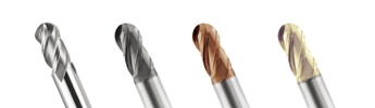 Ball Nose End Mill - 4 Flutes - P-SSB/P-MSB/P-SB